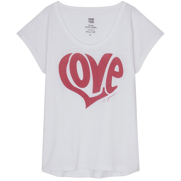 TEE SHIRT ANNA BLANC ROUGE XS - ONE TEE