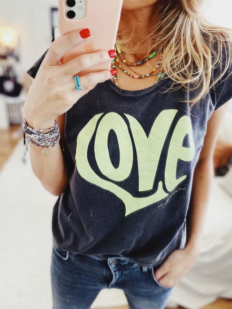 TEE SHIRT ANNA BLANC VIOLET XS - ONE TEE