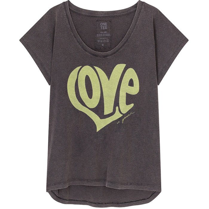 TEE SHIRT ANNA BLANC VIOLET XS - ONE TEE