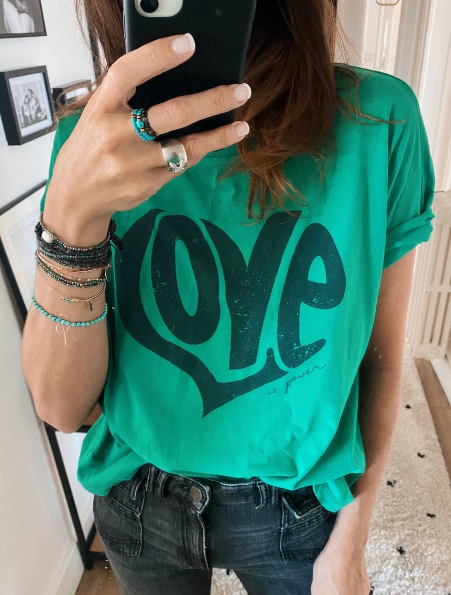 TEE SHIRT ANNA GREEN XS - ONE TEE