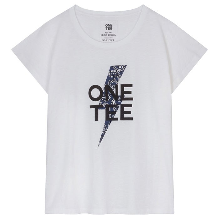 TEE SHIRT AVA BANDANA BLANC/ BANDANA MARINE XS - ONE TEE