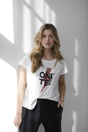 TEE SHIRT AVA BANDANA BLANC/ BANDANA ROUGE XS - ONE TEE