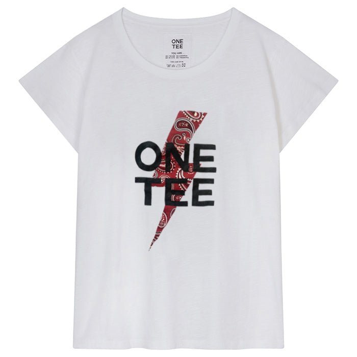 TEE SHIRT AVA BANDANA BLANC/ BANDANA ROUGE XS - ONE TEE