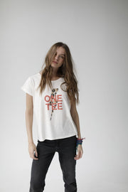 TEE SHIRT AVA LEO IVOIRE XS - ONE TEE