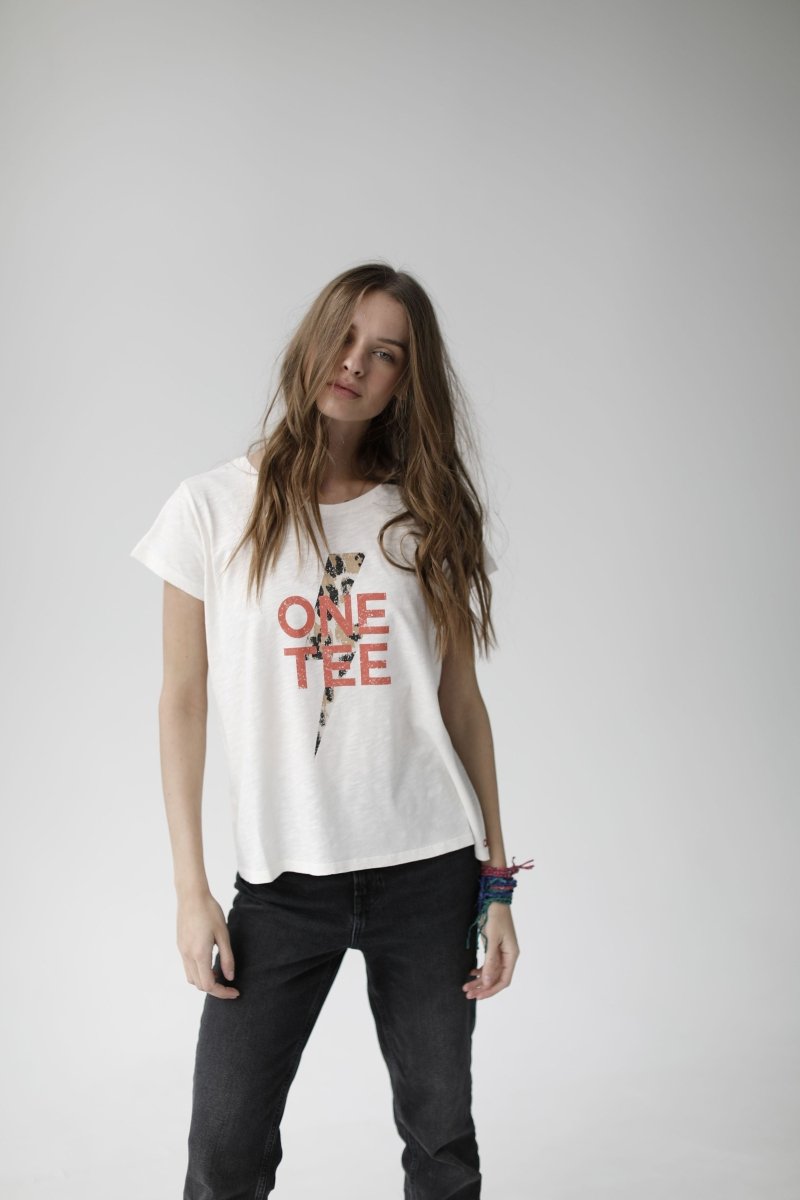 TEE SHIRT AVA LEO IVOIRE XS - ONE TEE