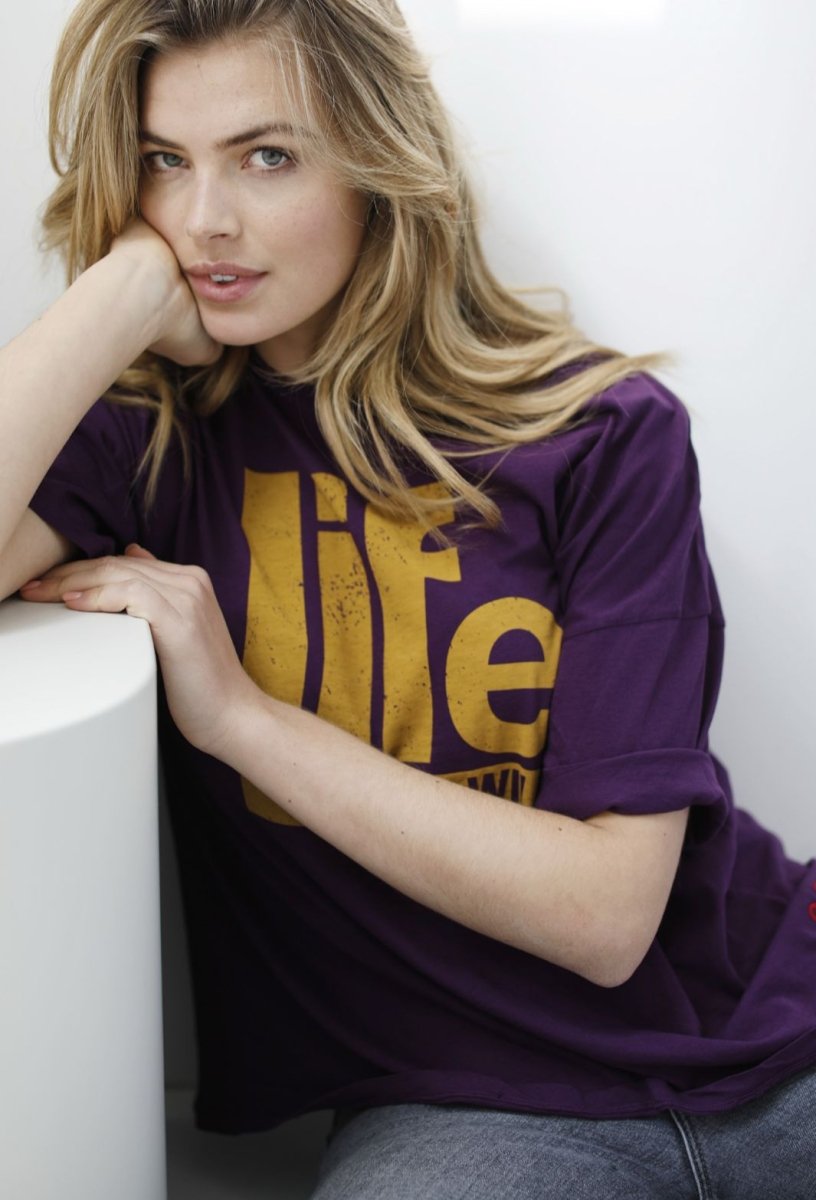 TEE SHIRT CLOVIS PRUNE XS - ONE TEE