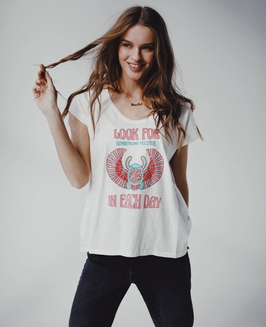 TEE SHIRT ESTHER IVOIRE XS - ONE TEE