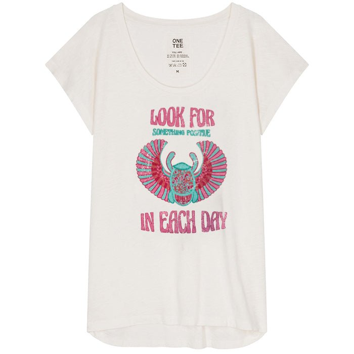 TEE SHIRT ESTHER IVOIRE XS - ONE TEE