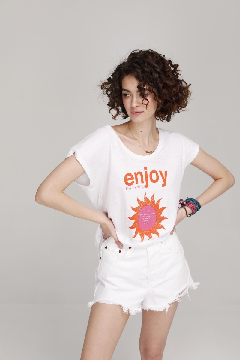 TEE SHIRT GAZIELLE BLANC XS - ONE TEE