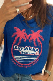 TEE SHIRT KALE BLUE XS - ONE TEE