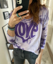 TEE - SHIRT MANCHE LONGUE ANNETTE PURPLE TIE & DYE XS - ONE TEE