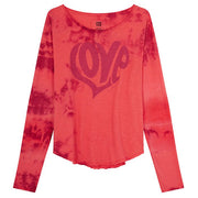 TEE - SHIRT MANCHE LONGUE ANNETTE RED TIE & DYE XS - ONE TEE