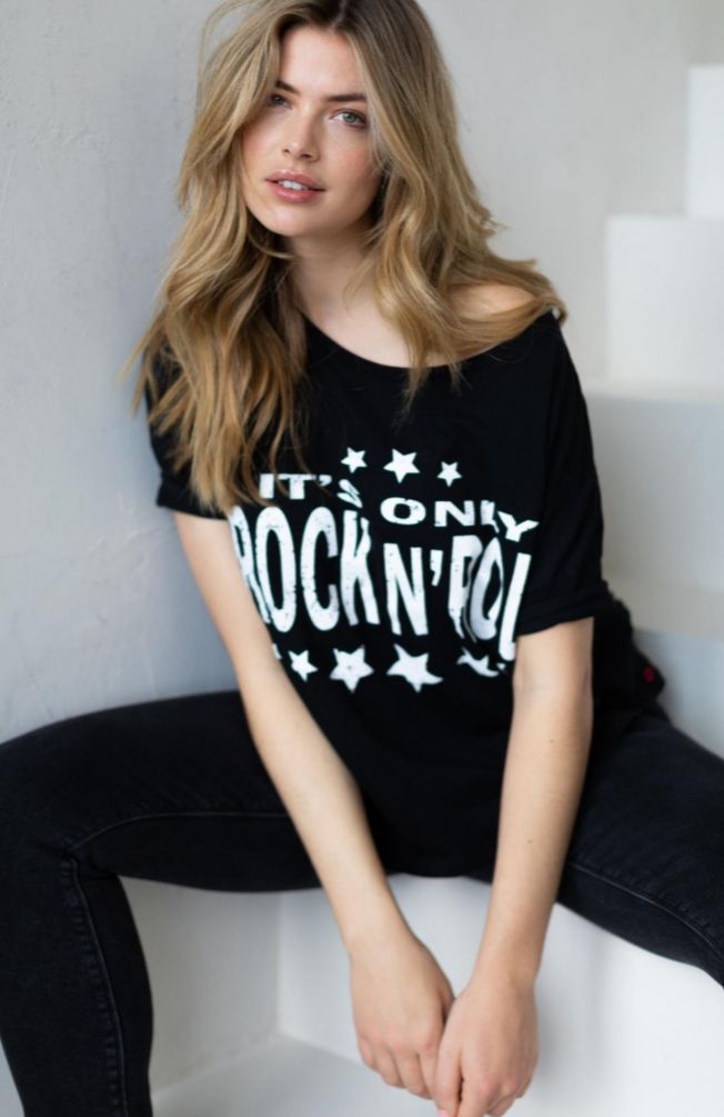 TEE SHIRT ROCK NOIR XS - ONE TEE