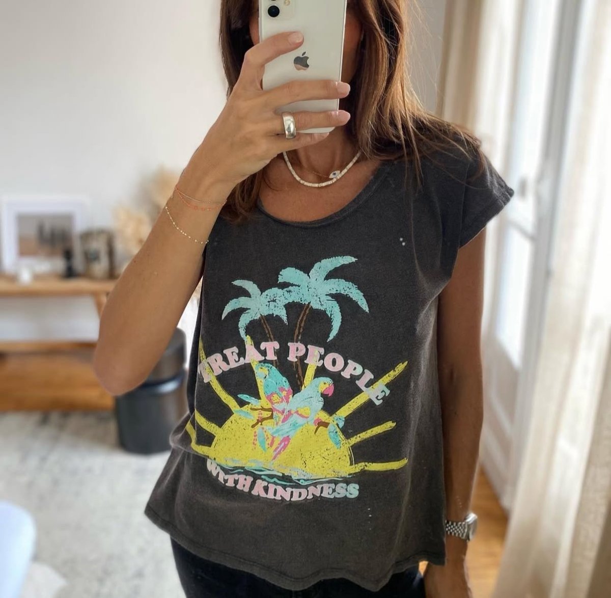 TEE SHIRT ZOE CARBONE XS - ONE TEE