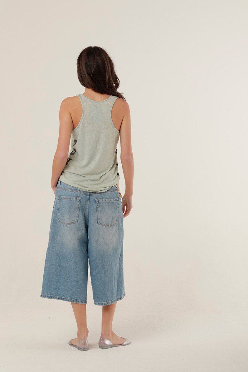 TOP MIA STONE BLUE XS - ONE TEE