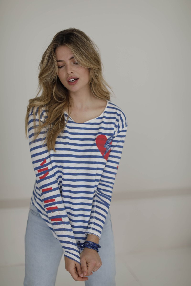 AIXY MARINIERE XS BLUE - ONE TEE X VERONIKA LOUBRY