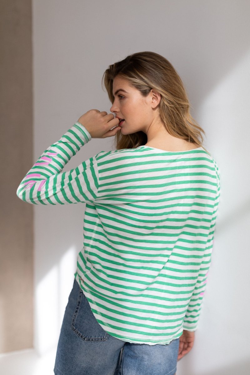 AIXY MARINIERE XS GREEN - ONE TEE X VERONIKA LOUBRY