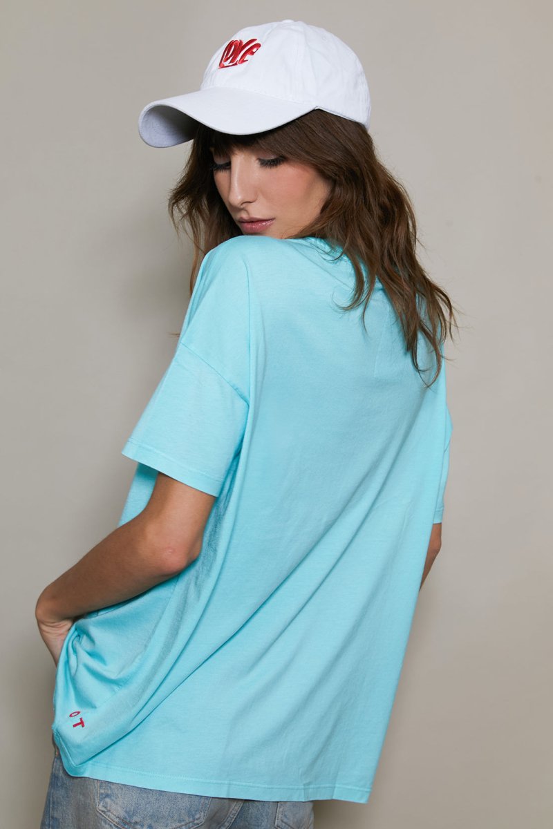 T - SHIRT AIDEN AQUA XS - ONE TEE X VERONIKA LOUBRY