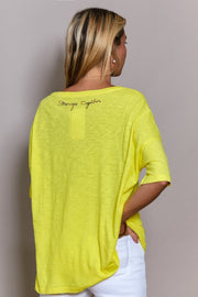 T - SHIRT VÉRONIKA 10 YELLOW XS - ONE TEE X VERONIKA LOUBRY