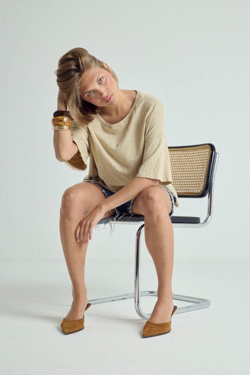 T-shirt Véronika col rond - 📖12 Capsule 1 BEIGE XS - ONE TEE X VERONIKA LOUBRY