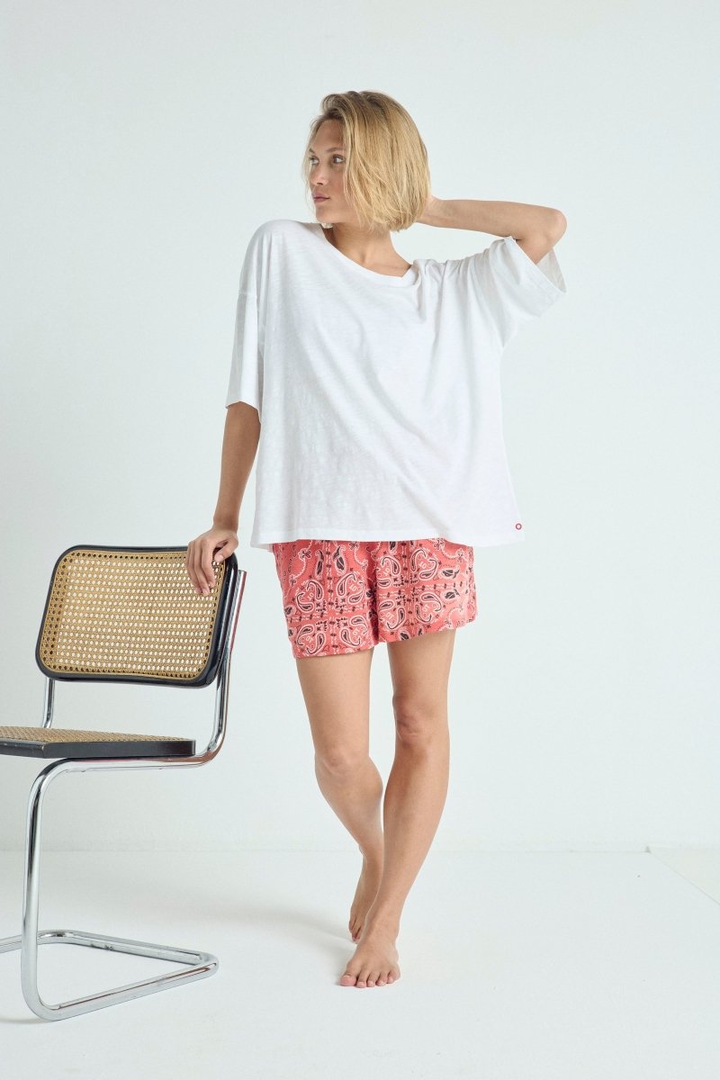 T-shirt Véronika col rond - 📖12 Capsule 2 BLANC XS - ONE TEE X VERONIKA LOUBRY
