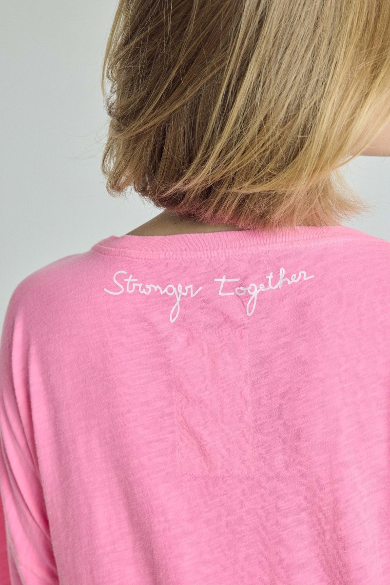 T-shirt Véronika col rond - 📖12 Capsule 2 PINK FLUO XS - ONE TEE X VERONIKA LOUBRY