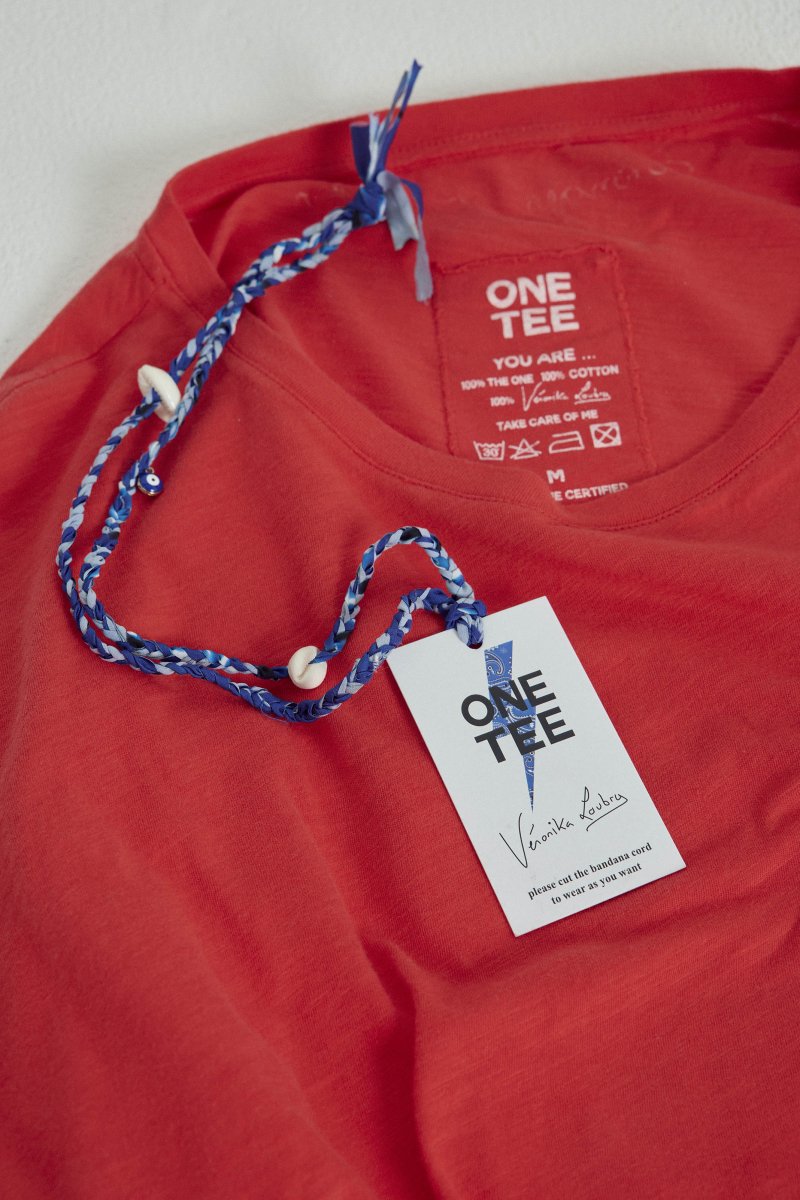 T-shirt Véronika col rond - 📖12 Capsule 2 RED XS - ONE TEE X VERONIKA LOUBRY