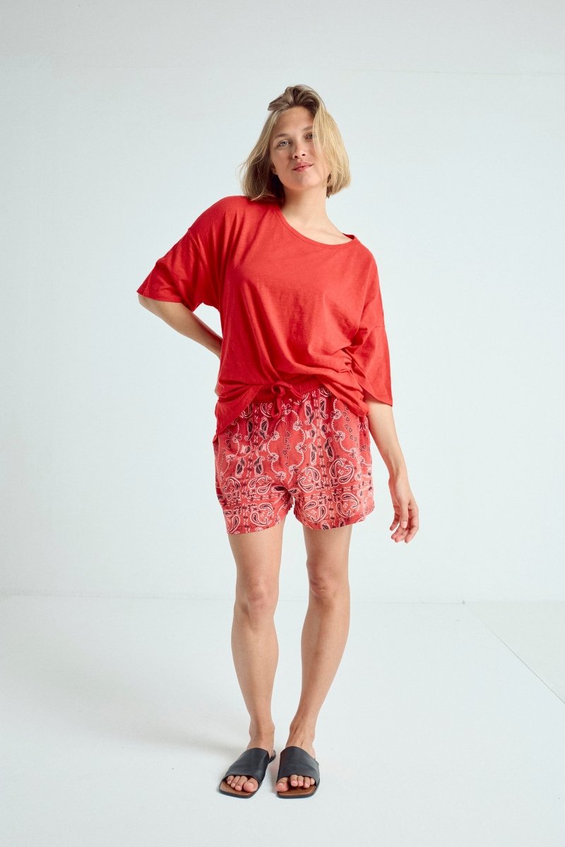 T-shirt Véronika col rond - 📖12 Capsule 2 RED XS - ONE TEE X VERONIKA LOUBRY