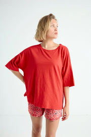 T-shirt Véronika col rond - 📖12 Capsule 2 RED XS - ONE TEE X VERONIKA LOUBRY