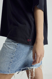 T-shirt Véronika col V - 📖12 Capsule 2 NOIR XS - ONE TEE X VERONIKA LOUBRY